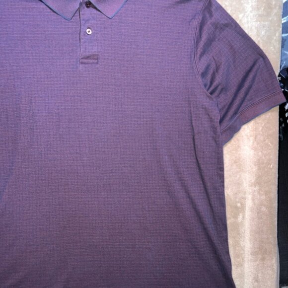 David Taylor‎ Collection Men XLT Burgundy 2 Button Short Sleeve Golf Polo (B) - Picture 3 of 6